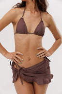 Honëlo Switch Up wrap skirt in Cappuccino, studio shot